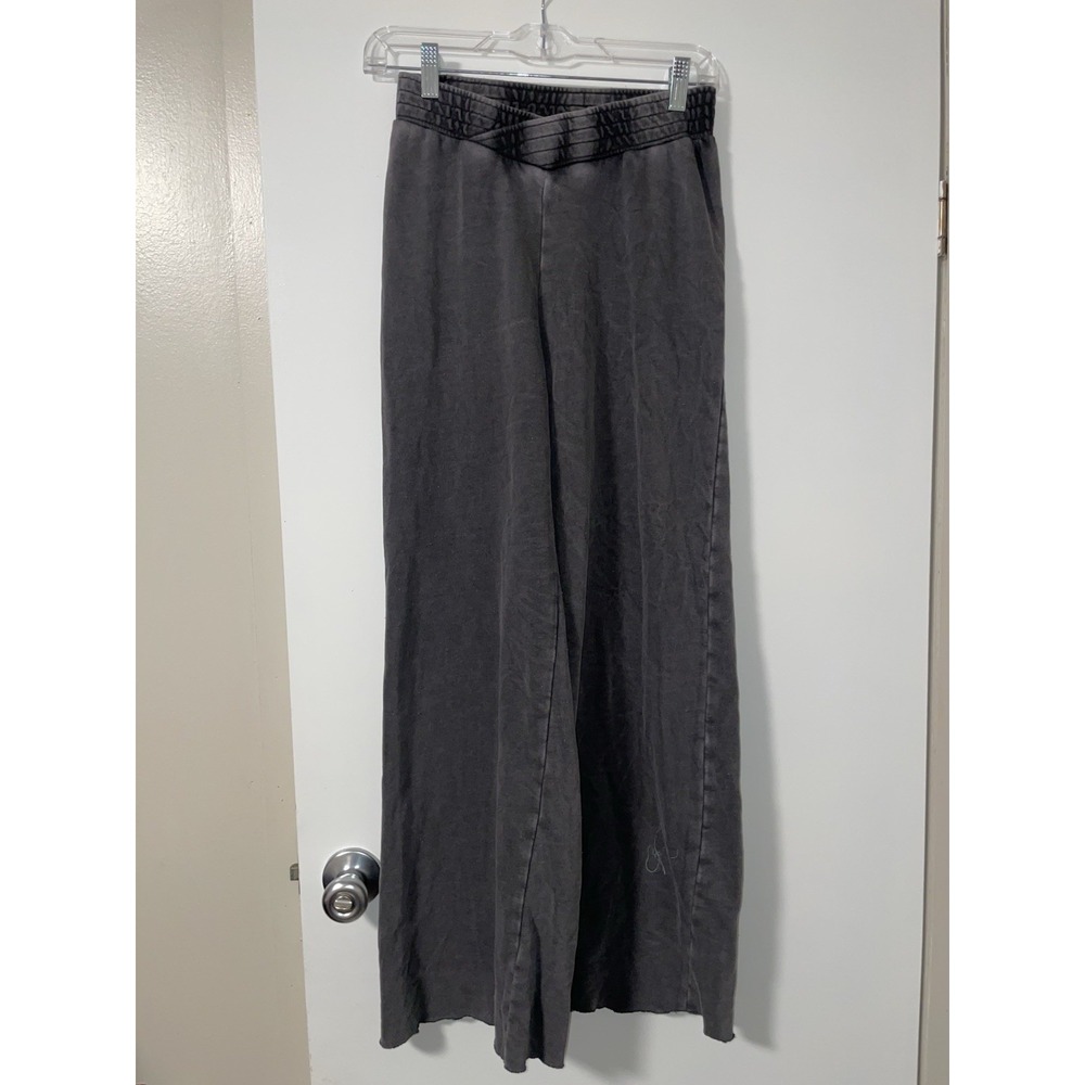 Out From Under Urban Outfitters Jody V-Front Wide Leg Sweatpants Washed Black XS